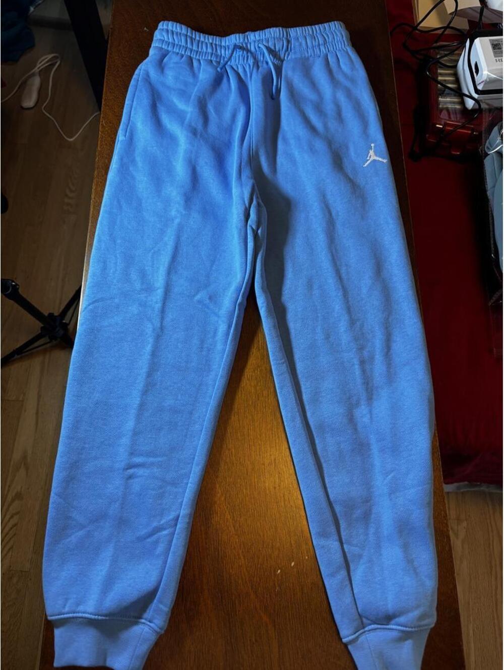 Jordan Brooklyn Fleece Jogger Pants Kids M 10-12 University Blue NWT